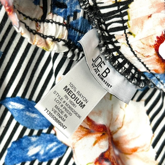 Joe B Vibrant Floral and Stripe Wide Leg Pants - Picture 3 of 9